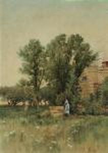 ''at The Well'' by Alfred Thompson Bricher