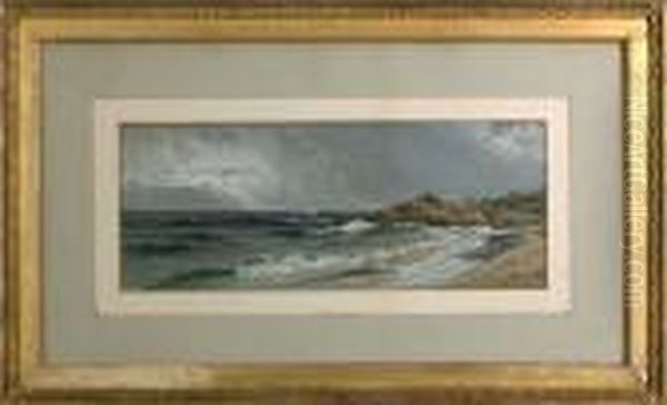 Gouache Coastal Scene - view 1