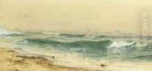 Waves Breaking At Lowtide