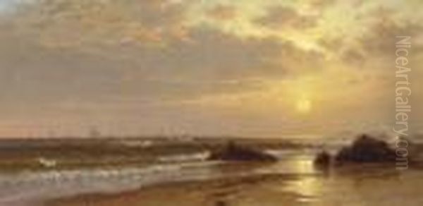 Seascape With Sunset - view 1