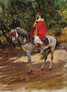 Arab On Horseback by Frederick Arthur Bridgman