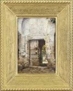 An Eastern Doorway by Frederick Arthur Bridgman