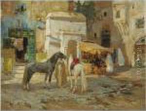 The Market Square by Frederick Arthur Bridgman