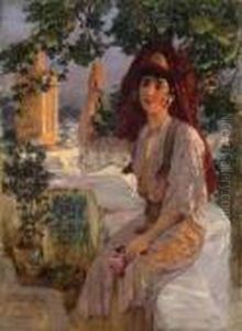 Young Girl Of Tlemcen, Algeria by Frederick Arthur Bridgman
