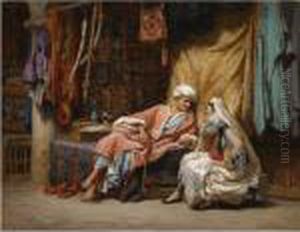 In The Souk, Tunis by Frederick Arthur Bridgman