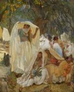 The Day Of The Prophet At Blidah,algeria by Frederick Arthur Bridgman