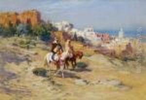 Cavaliers Sur Les Hauteurs D'alger by Frederick Arthur Bridgman