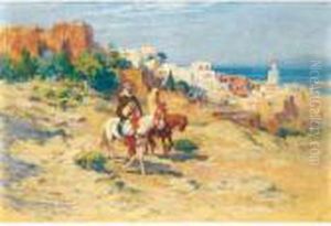Deux Cavaliers A Alger by Frederick Arthur Bridgman
