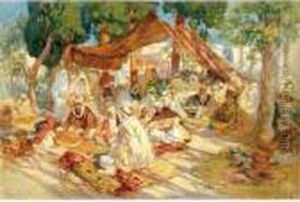 Scene De Marche by Frederick Arthur Bridgman