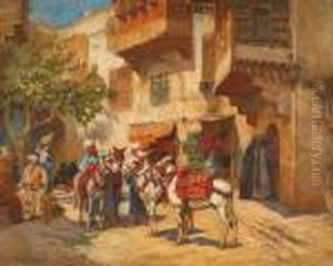 Sur La Place Du Marche by Frederick Arthur Bridgman