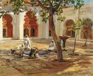 Ablutions A La Mosquee De Tlemcen.