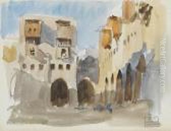 Boulaq; Camels Beside Tents On The Banks Of The River; Dunes In Nubia - view 1