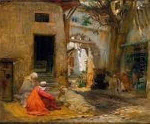 La Partie De Jacquet by Frederick Arthur Bridgman