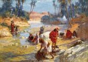 Lavandieres Au Bord De L'oued
