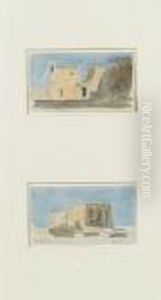 Nile River View With Trees; A Pair Of Studies Of The Temple Of Dakkeh
Two Bear Gallery Stamps; Two Inscribed 'dakkeh' And Dated 'feb 1874' by Frederick Arthur Bridgman