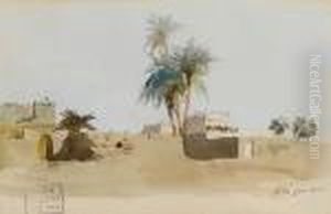 View From The Nile Of A Village With Pigeon Houses