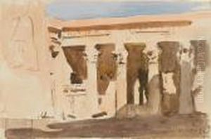The Temple Of Isis, Philae by Frederick Arthur Bridgman