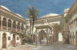 The Courtyard Of An Eastern Palace by Frederick Arthur Bridgman