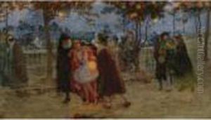 Return From The Masked Ball Monte Carlo by Frederick Arthur Bridgman