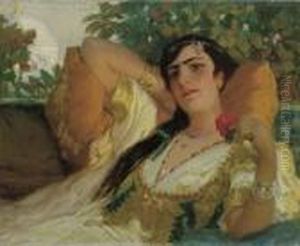 An Oriental Beauty by Frederick Arthur Bridgman