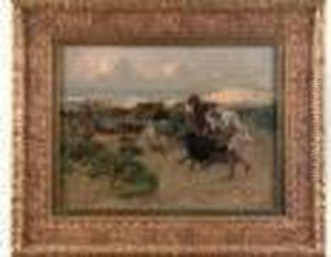 Nomades Faisant Rotir Un Mouton. by Frederick Arthur Bridgman