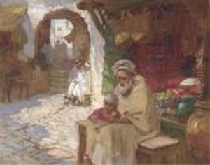 A Corner Of The Bazaar by Frederick Arthur Bridgman