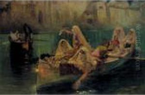 The Harem Boats by Frederick Arthur Bridgman