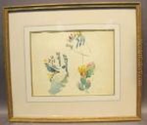 Study Of Cactus Flowers by Frederick Arthur Bridgman