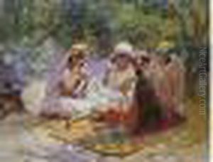 The Card Players by Frederick Arthur Bridgman