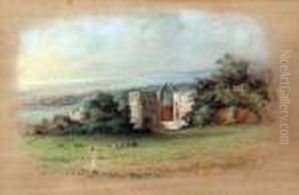 Cattle Grazing Before A Ruined Abbey - view 1