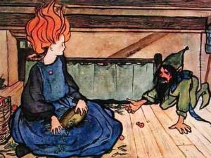 Kobold illustration for the tale Marigold Mary by Florence Harrison