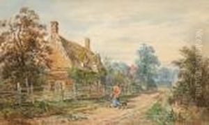 A Young Family On A Track Beforecottages