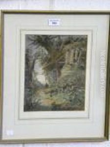 Bright A Ruined Cottage by Henry Bright