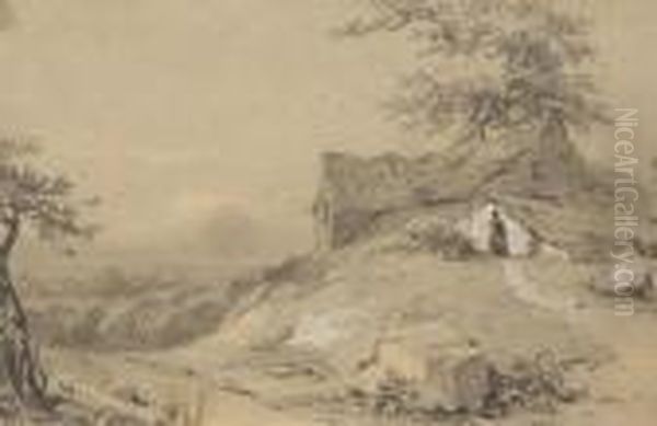 Landscape With Stone Cottage - view 1