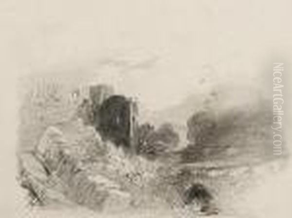 Castle Ruins In A Landscape - view 1