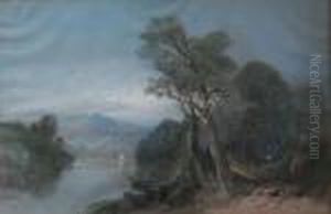 Lake Landscape With Distant Mountains Lake Landscape With Distant Mountains