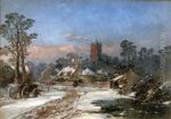 Dedham Village - Winter - view 1