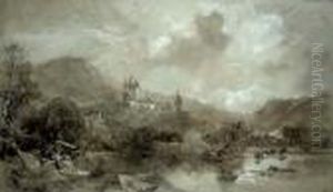 An Alpine Castle by Henry Bright