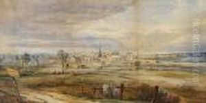 View Of Lowestoft From Kirkley by Henry Bright