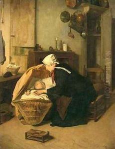 The Young Mother by Jacques Gustave Hamelin