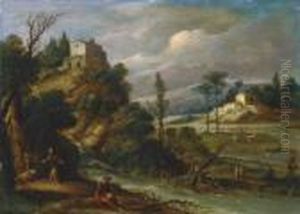 Sudliche Landschaft Miteremiten Und Einer Hochgelegenen Kapelle by Paul Bril