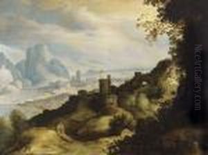 Vallee Rocheuse Avec Une Ville Et Un Fleuve Vallee Rocheuse Avec Une Ville Et Un Fleuve