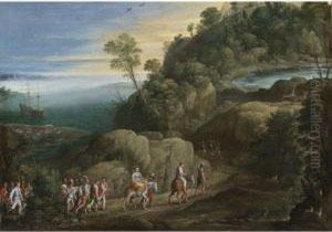 An Extensive Landscape With Scenes From The Historiaeaethiopica