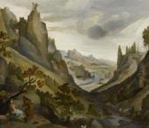 Landscape With The Temptation Ofchrist. by Paul Bril