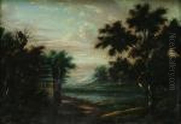 A Wooded River Landscape - view 1