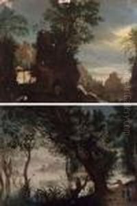 Coppia Di Paesaggi Con Figure by Paul Bril