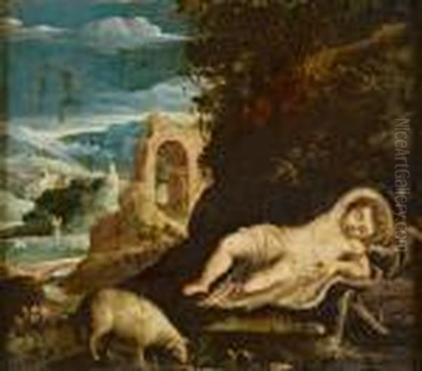 Paesaggio Con S. Giovannino Dormiente - view 1