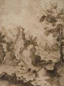 Landscape With Classical Ruins by Paul Bril