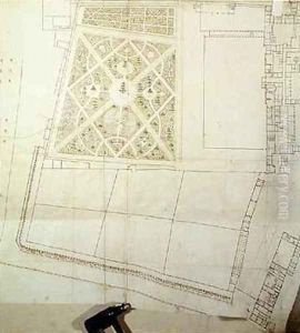 Site plan and survey of The Wilderness Hampton Court