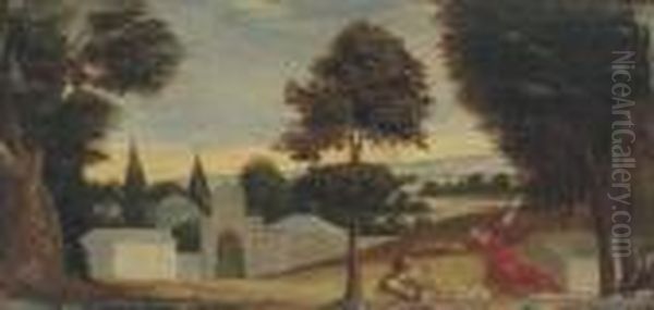 A Wooded Landscape With Pyramus And Thisbe - view 1